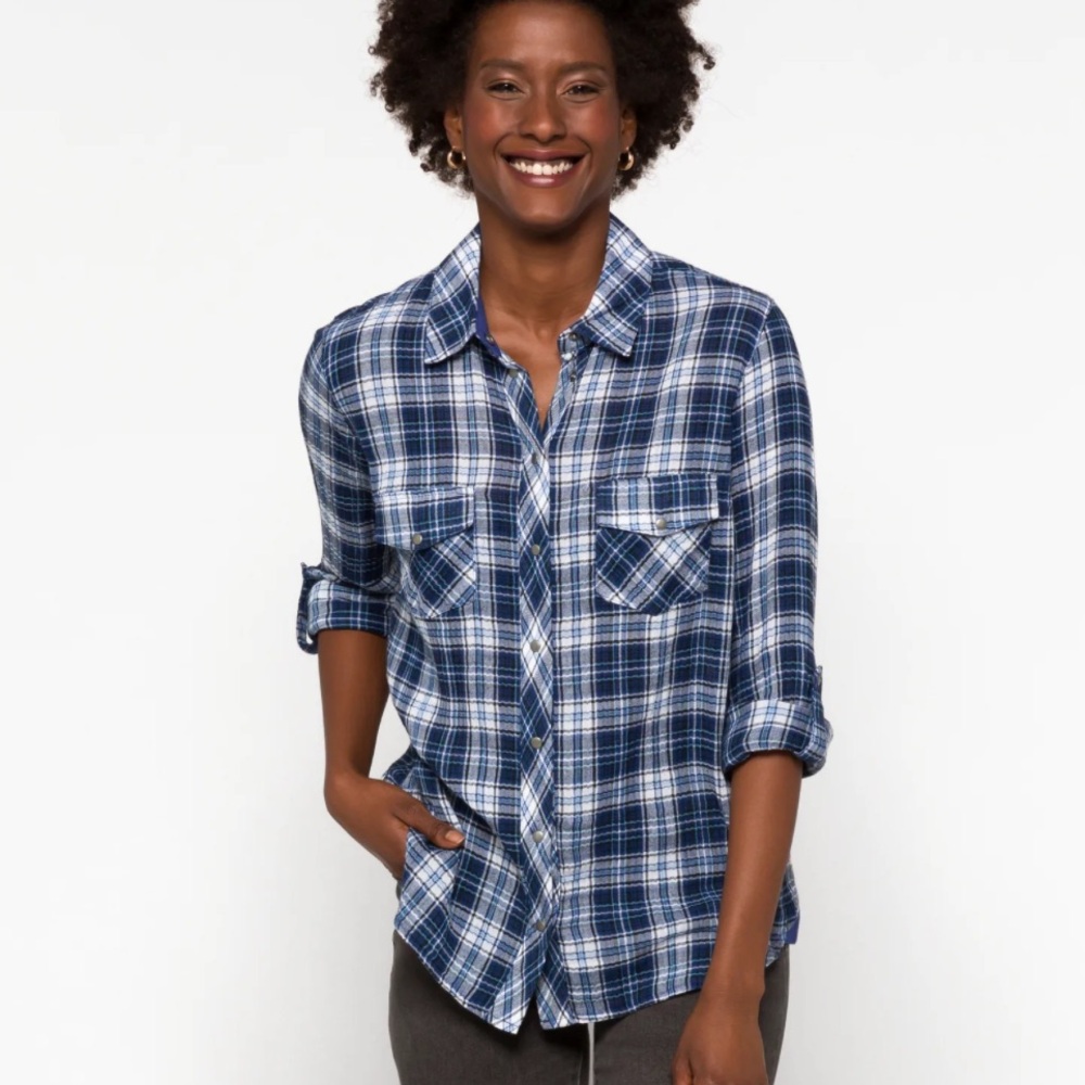 Kut From the Kloth Boylen Relaxed Button Down Woven Top 2X